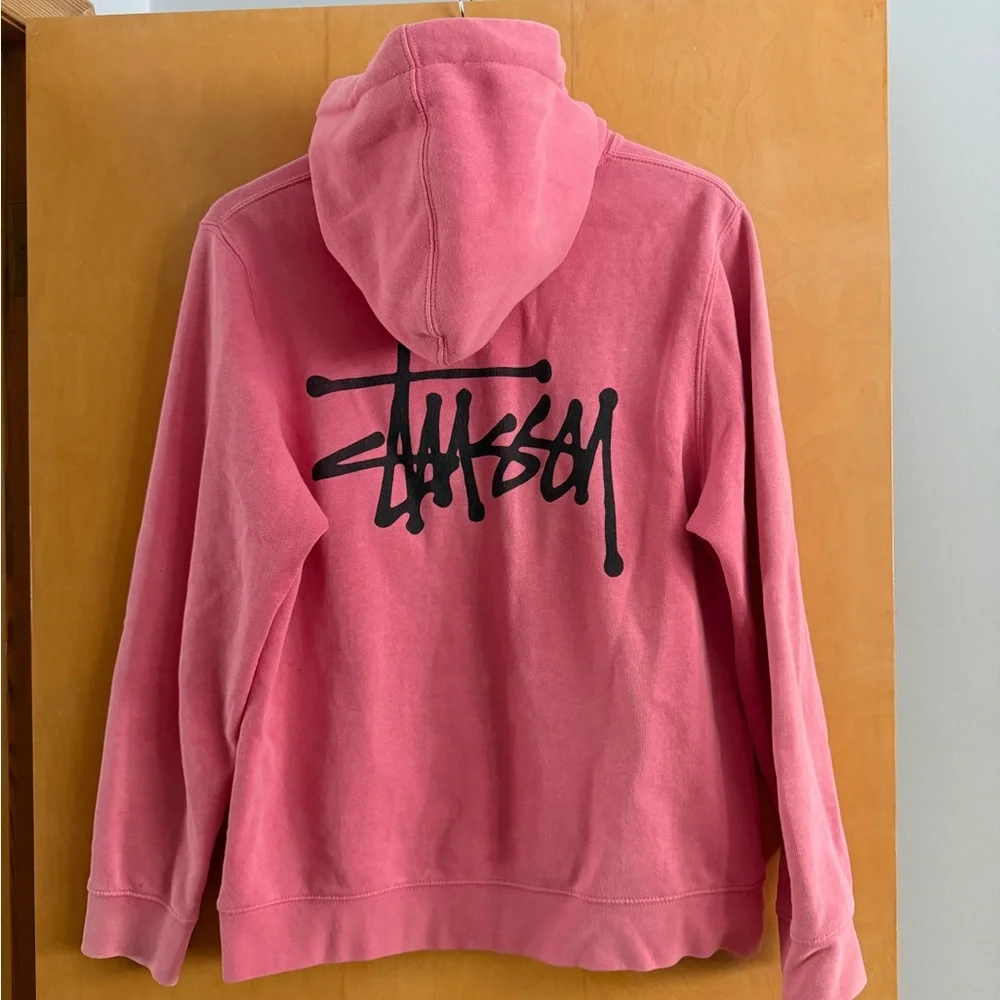 Stussy Men's Hoodie in Pink/Salmon - Picture 2 of 4